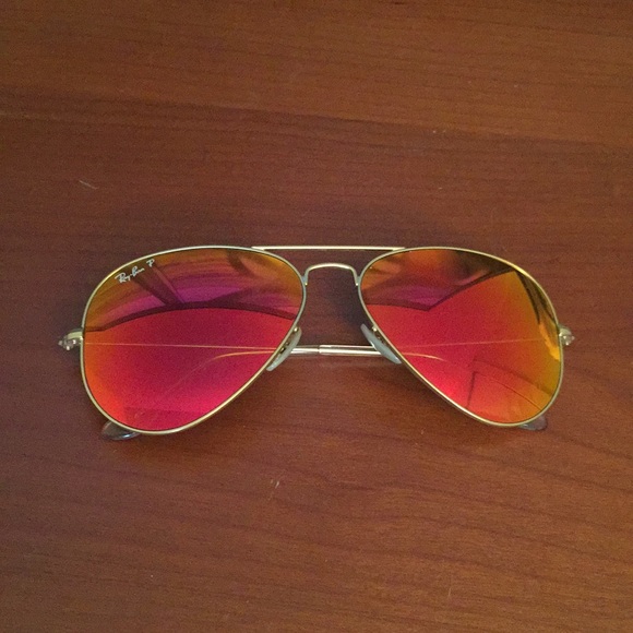 Ray Ban Polarized Mirrored Aviators Never Used Made in Italy 🇮🇹 - Picture 1 of 7